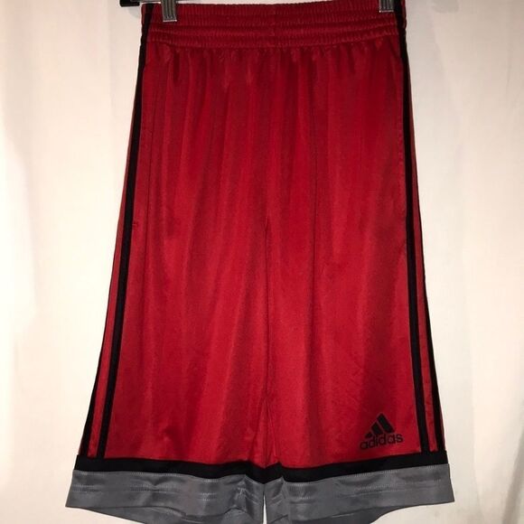 Adidas by 424 Men's Red Black Elasticized Waistband Basketball Shorts Size Small - Picture 1 of 8